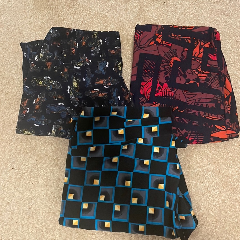 3 Pairs of Lularoe One Size Leggings